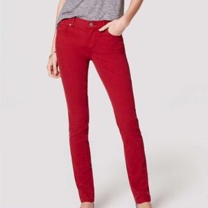 Ann Taylor Loft size 28 red women’s skinny jeans